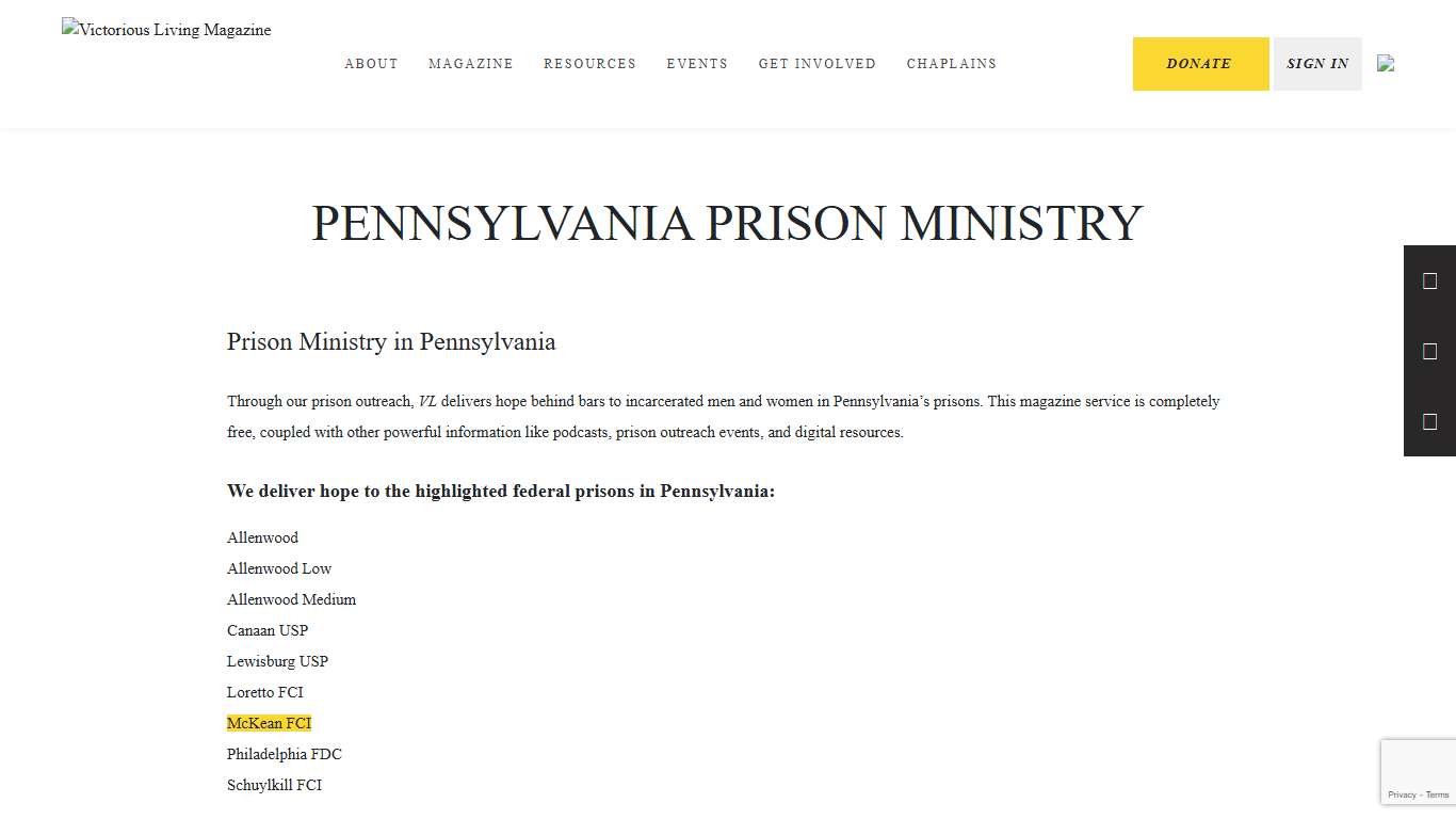 Prison Outreach in Pennsylvania Victorious Living Magazine
